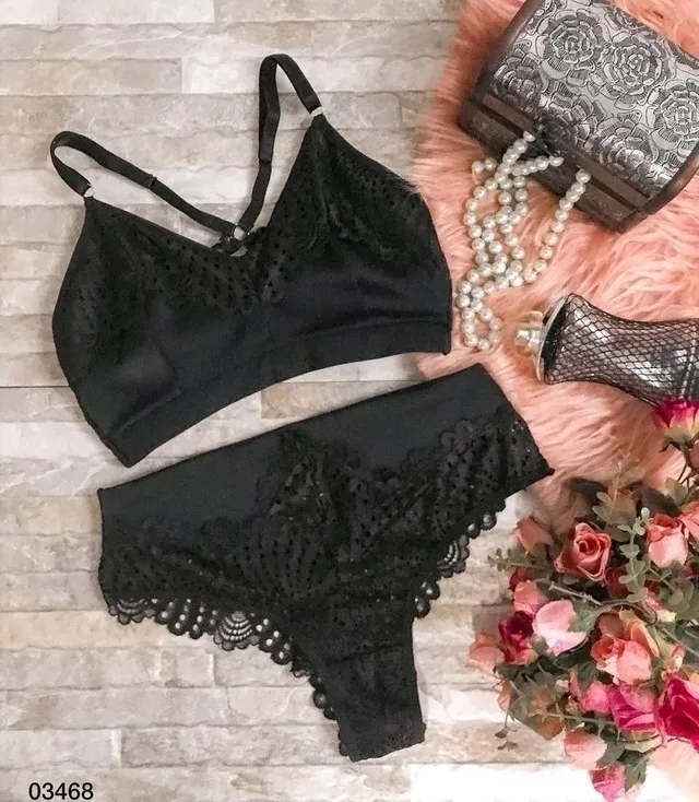 Black Satin Racerback Lingerie
