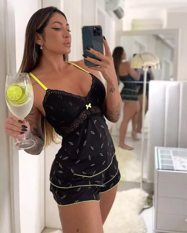 Cora Lime Shorts Set