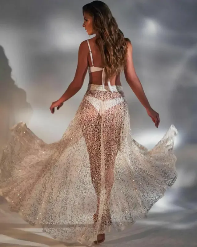 Beach Cover-up Goddess Skirt Lace Moonlight