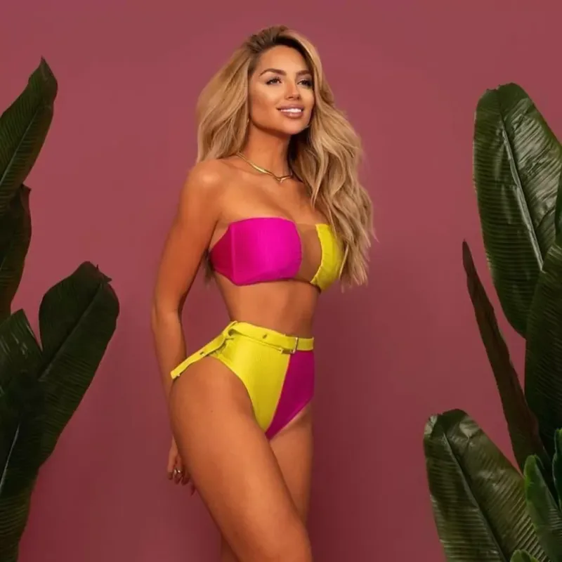 Duo Collors Hot Pant Bikini