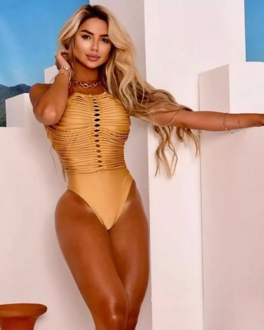 Macramé Gold Swimsuit
