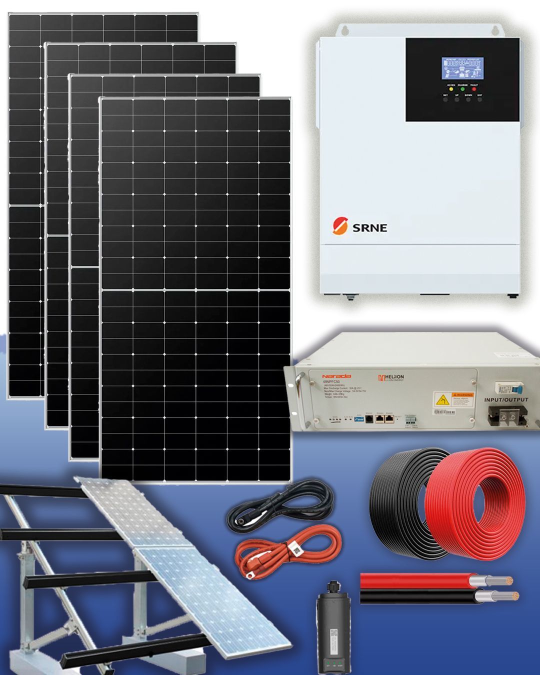 Kit solar  Off-grid  332KWH Mes