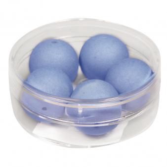 Silk bead glaskraal 14mm beiersblauw