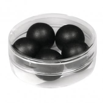 Silk-bead glas kraal 14mm zwart