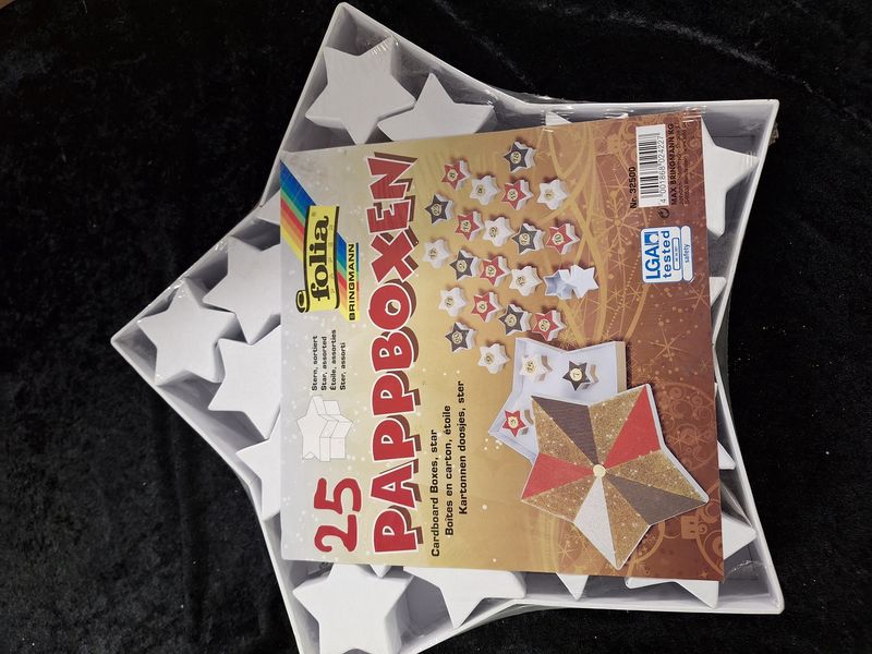 Papiermache Advents doosjes ster
