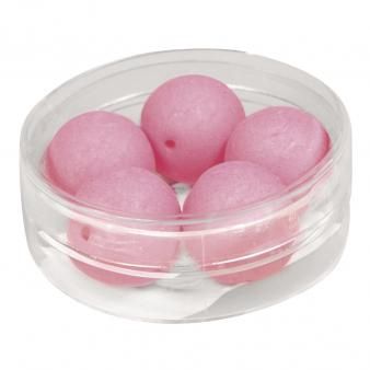 Silk-bead glaskraal 14 mm fuchsia