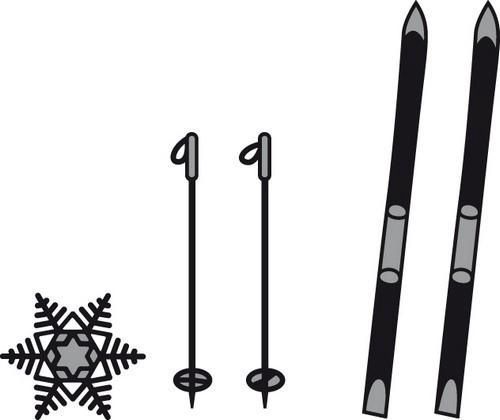 Marianne D craftable ski&#39;s en sneeuwvlokken