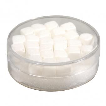 Silk-bead glas blokje wit