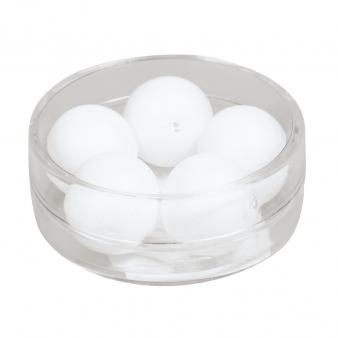 Silk-bead glas kraal 14mm wit