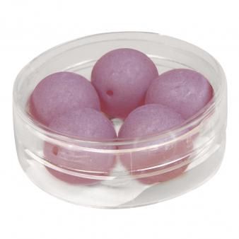 Silk-bead glaskraal 14mm bordeaux