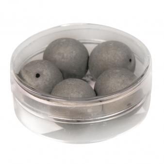 Silk-bead glas kraal 14mm antraciet