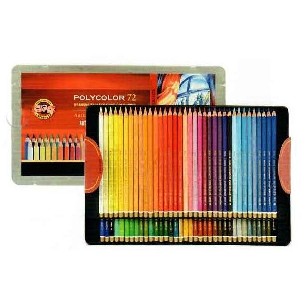 Polycolor kleurpotloden 72st in blik