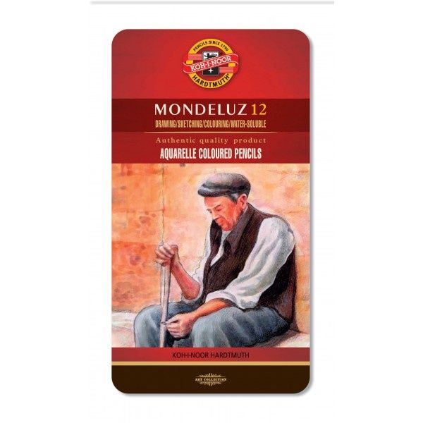 Aquarelpotloden Mondeluz gold set 12 in blik