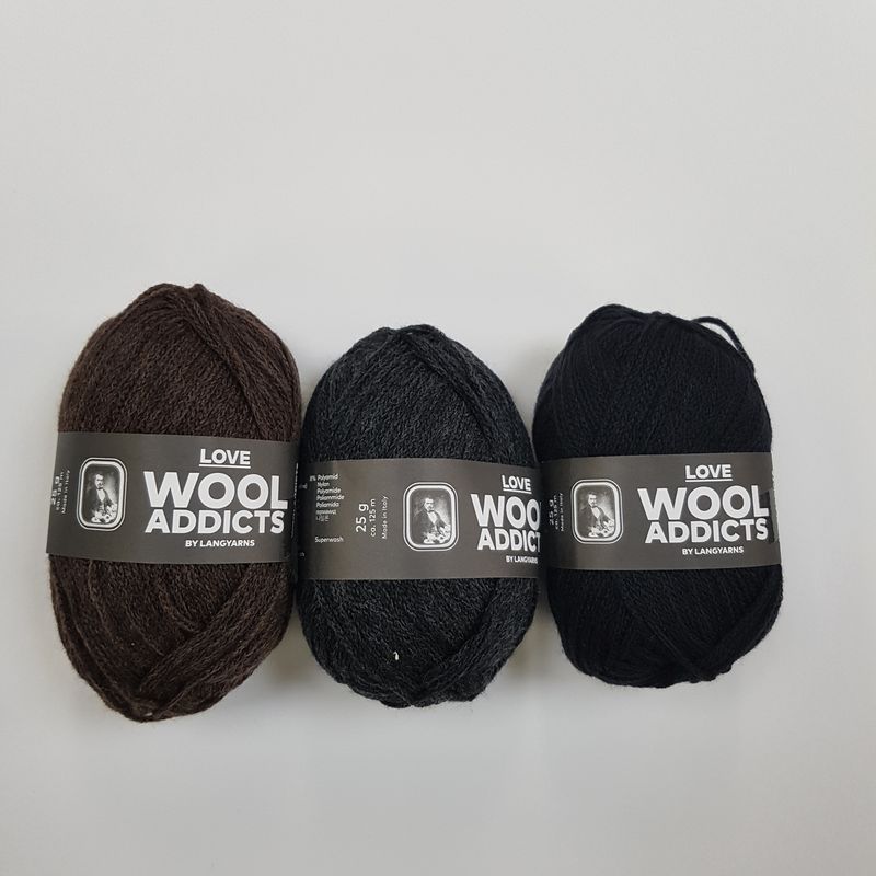 Wooladdicts Love  Antraciet kl. 70