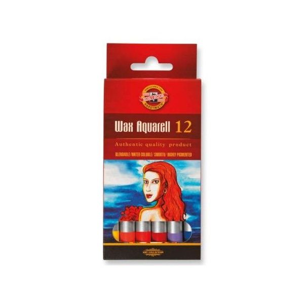 Wax aquarel 12 kleuren