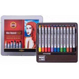 Koh i noor wax aquarel pastels - set 12 st.