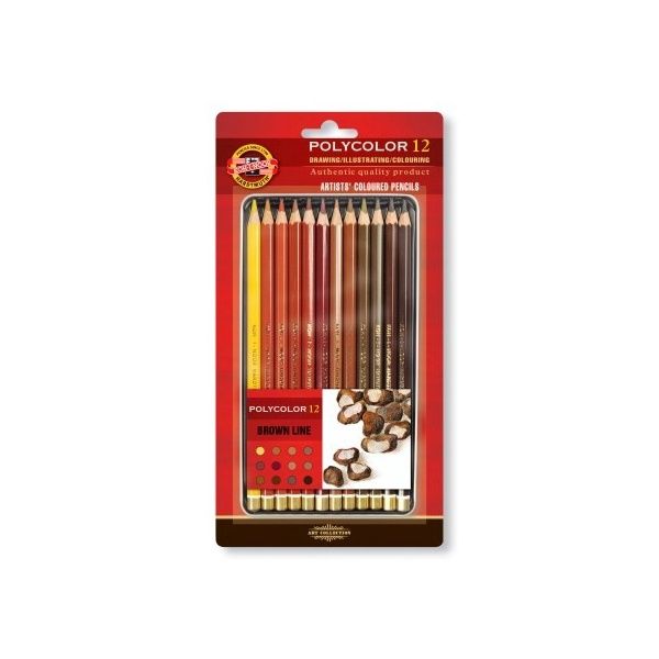 Polycolor  bruintinten 12st