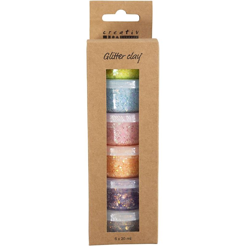 Glitter klei pastelkleuren