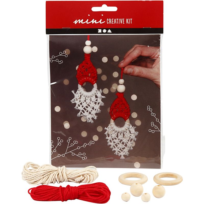 Mini hobby set Macrame Kerstman