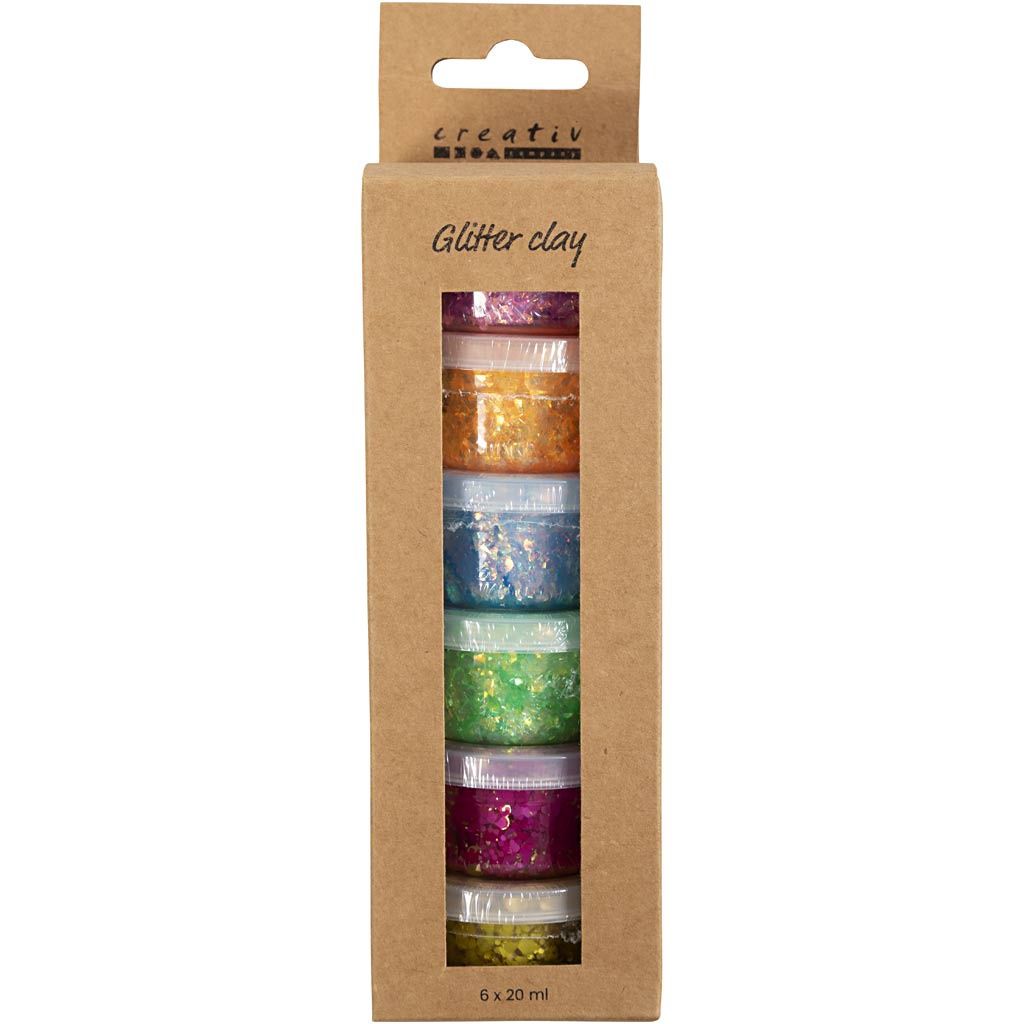 Glitter klei div. kleuren