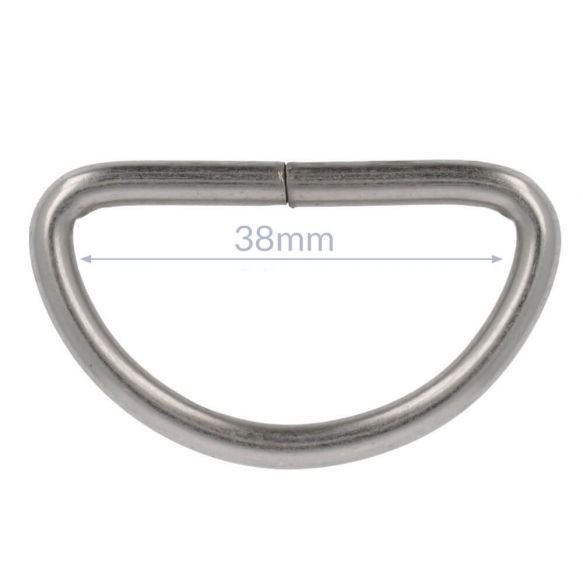 D-ringen 38mm  zilverkl.