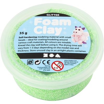 Foam clay glitter groen