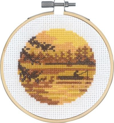 Borduurpakket vissen in de herfst