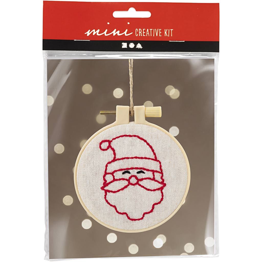 Mini hobby set Borduren Kerstman