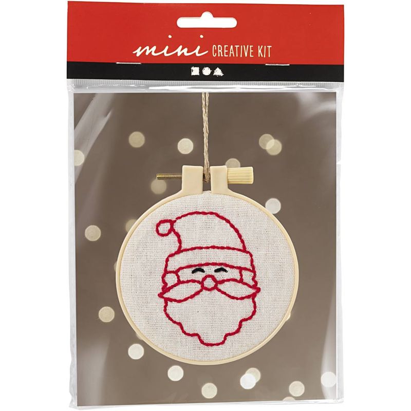 Mini hobby set Borduren Kerstman