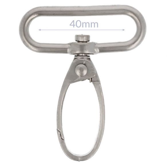Musketonhaak 40MM  D.zilver