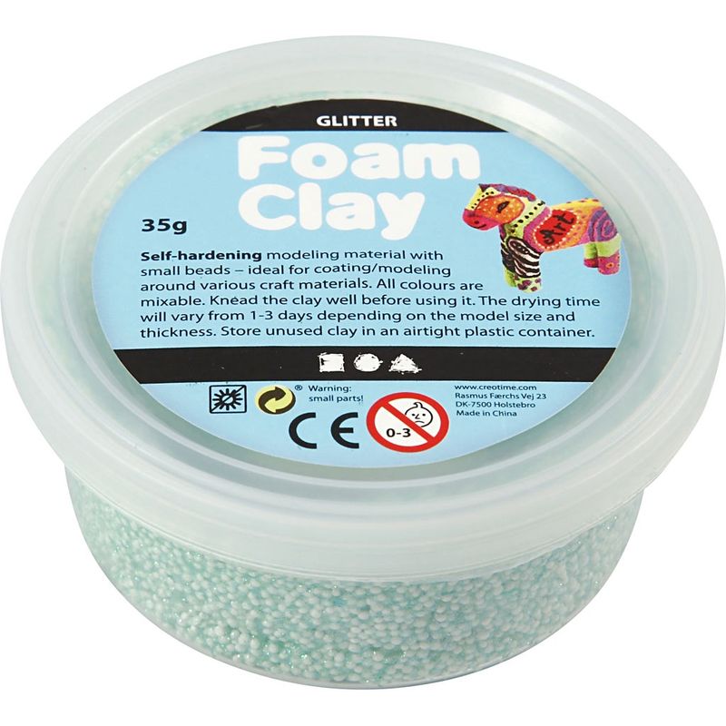Foam clay glitter licht groen