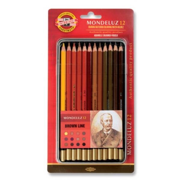 Aquarelpotloden Mondeluz bruintinten