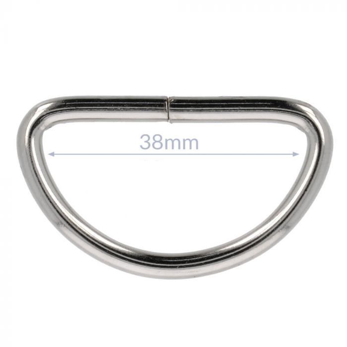 D-ringen 38mm  zwart.