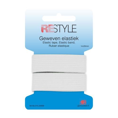 Geweven elastiek 20mm wit