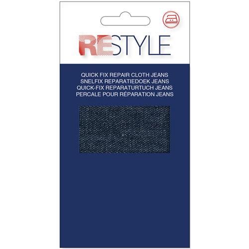 Reparatiedoek jeans Zwart  opstrijkbaar
