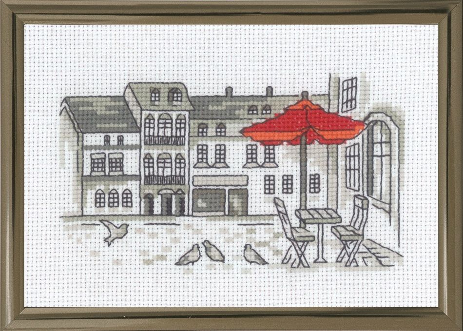 Borduurpakket Rode parasol