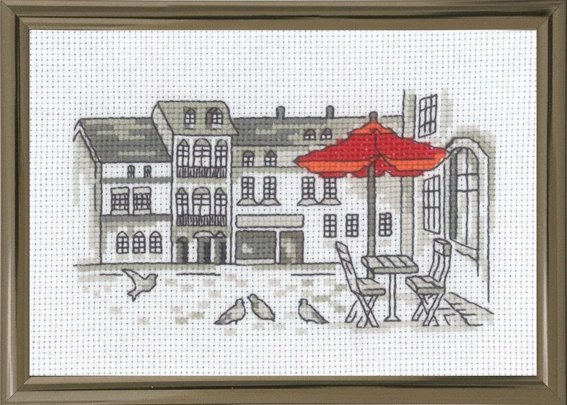 Borduurpakket Rode parasol