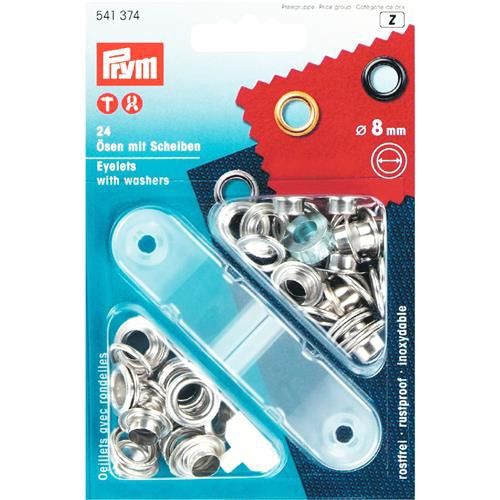 Prym ringen met schijven 8mm zilverkl.