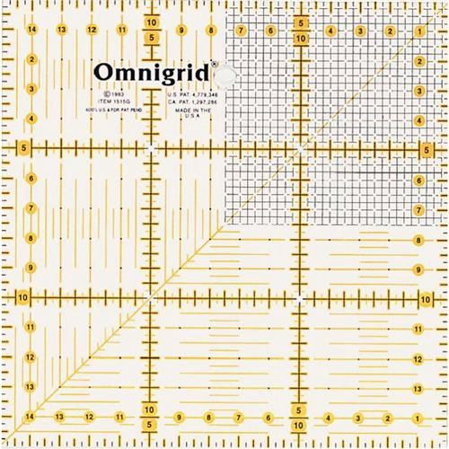 Universele liniaal 15x15cm omnigrid