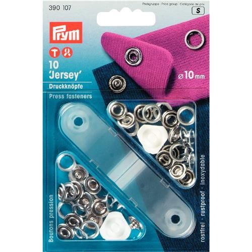 Prym naaivrije drukknopen Jersey 10mm zilverkl.