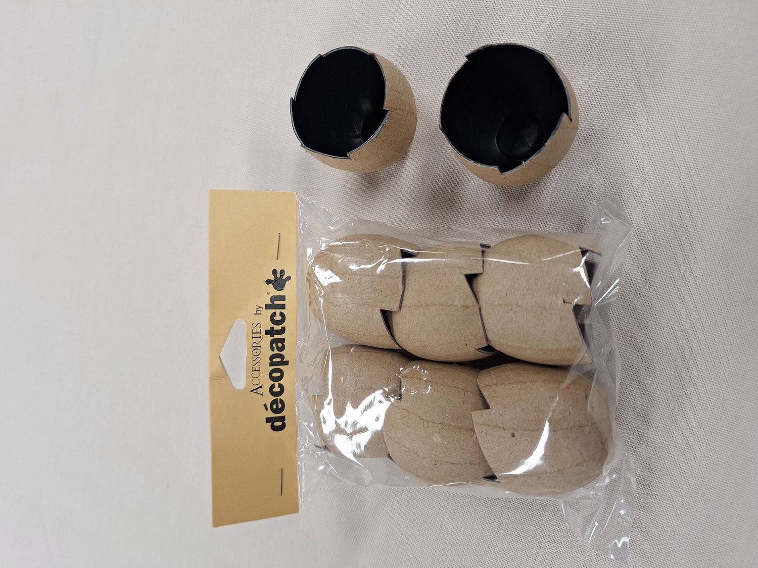 Papiermache Eierdopjes pak 6st