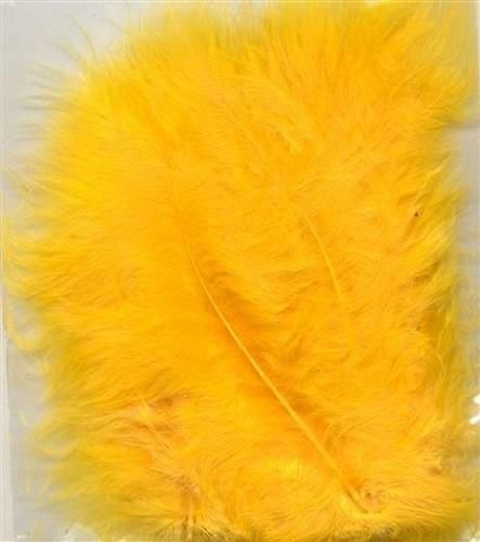 Veren marabou geel 15 st