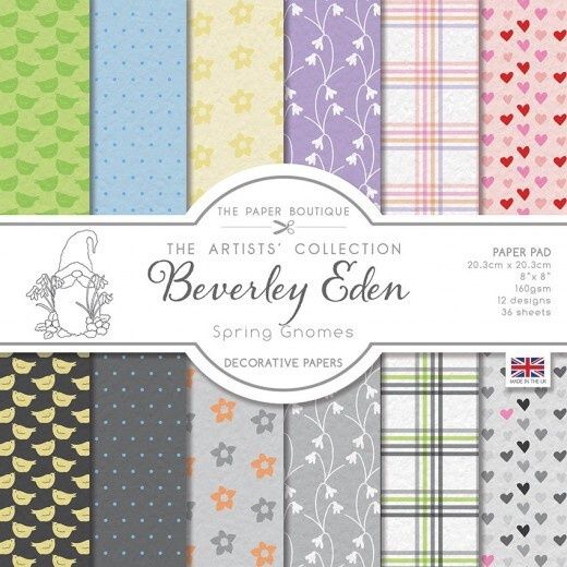 The Paper Boutique Spring Gnomes 8x8 Paper Pad