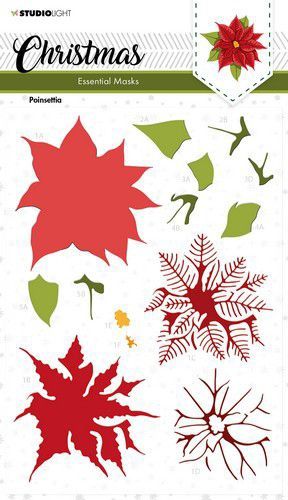 Christmas essential masks Poinsettia