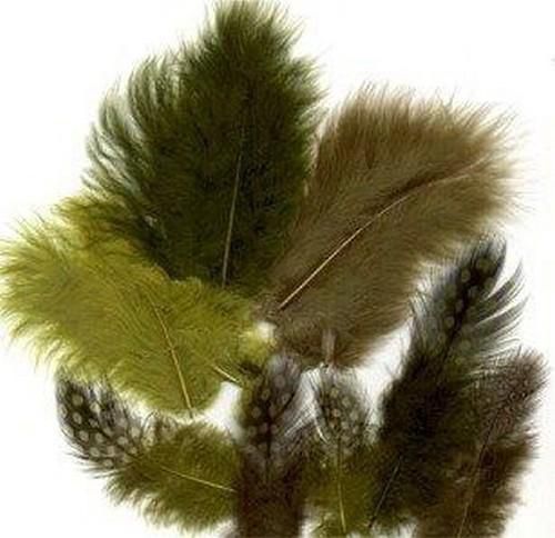 Veren marabou mix groen +18