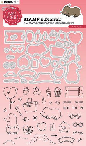 Studio Light Stamp &amp; Cutting Die Sweet Stories nr.53