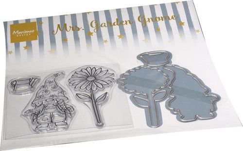 Marianne D Clear Stamp &amp; die set - Mrs. Garden Gnome