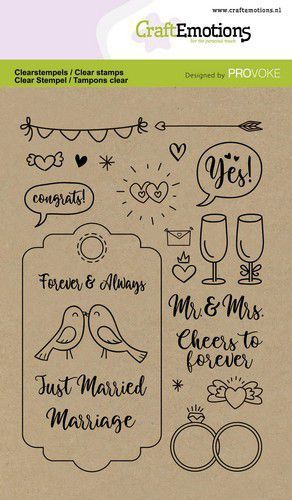 CraftEmotions clearstamps A6 - Wedding (Eng) Provoke