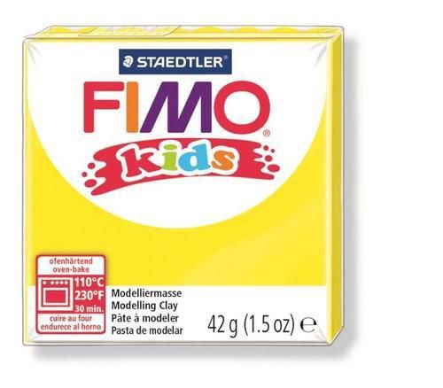 Fimo kids boetseerklei 42g geel 8030-1