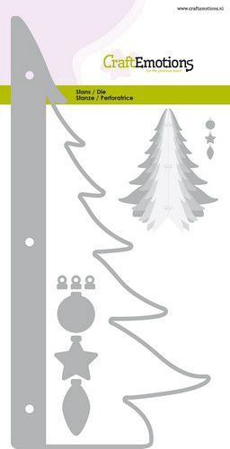 CraftEmotions die - kerstboom decoratie